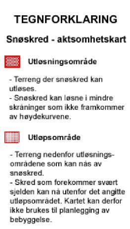 Skredrapporten som besvarar at utbyggingsformåla tilfredsstiller sikkerheitskriteria S2, i utbyggingsområdene, tek forbehold om at dei naturgjevene forholda ikkje vert endra.