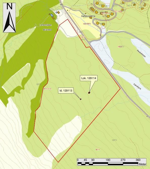 129114-2). Det er ingen SEFRAK-registrerte bygg i planområdet. 2.4.4 Landbruksverdiar Det er ikkje registrert beiting i planområdet.