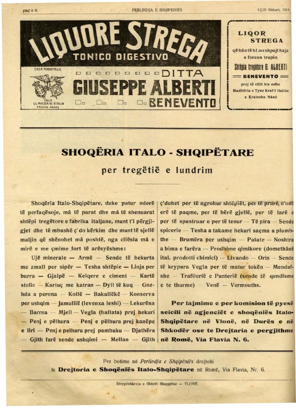 faq' e s. PERLINDJA J: SIIQIPEI'IES 12.0 Shkurt, 191 ~ r-- 1 LIQOJl STREGA I i qlbantl!bij~cshpejthaja e forcon t rupin 1 s~11-~:!:~ E~!~m1 I prej t! clllt ble edhe i Madh!