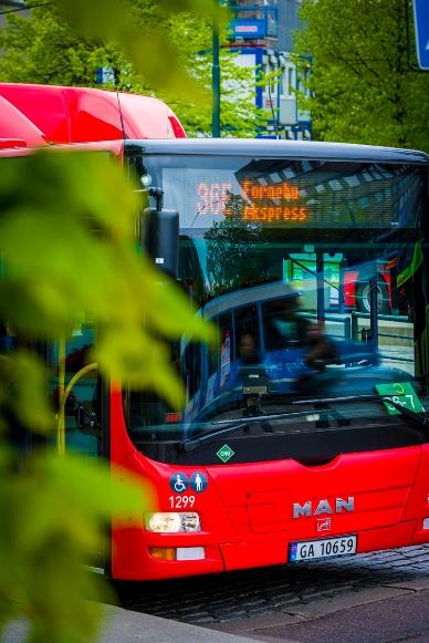 Fornebu Foreslått tiltak Begrunnelse Kundefordeler Linje 36E Fornebu Oslo bussterminal: Det tilsettes