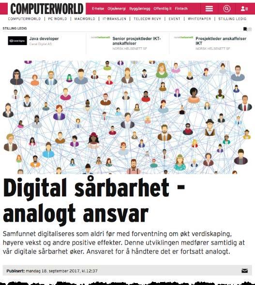 I en tid med digitalisering er fortsatt ansvaret analogt 2018