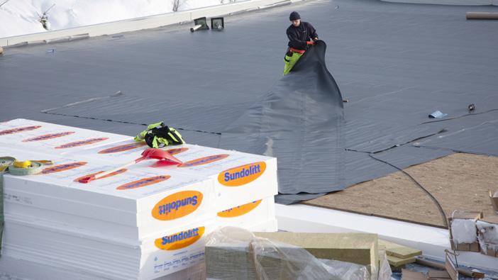 Isolering av flate tak Sundolitt takprodukter egner seg svært