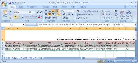 Daca Microsoft Excel nu este instalat pe calculator, se va afisa mesajul: Microsoft Excel nu este instalat!