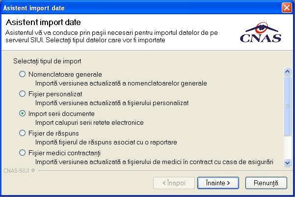 Se selecteaza tipul importului: Figura 4.