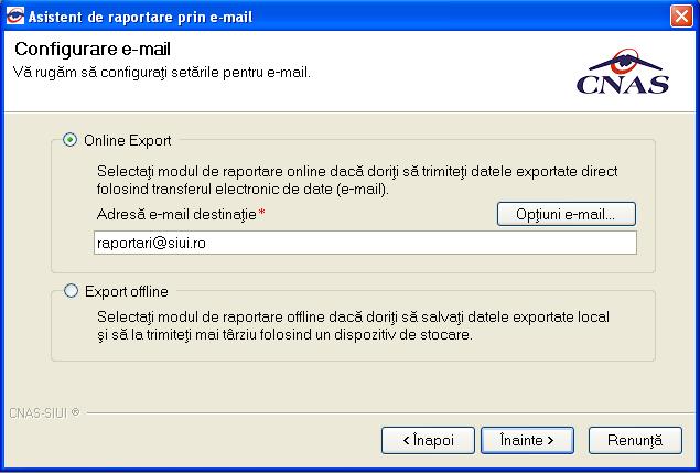 Figura 4.278 - Asistentul de raportare prin e-mail-configurare e-mail 4.2.3.