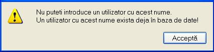 SIUI-RECA afiseaza mesaje de eroare in urmatoarele cazuri: nu se completeaza campul Nume utilizator se introduc mai putin de 4 caractere in campul Nume utilizator Figura 4.