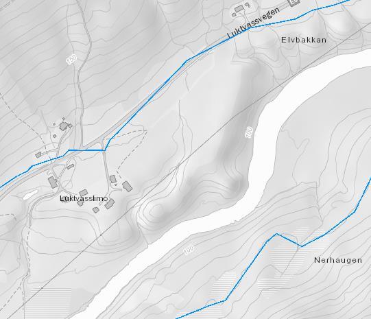 Til høyre, på NVEatlas er det ikke registrert kvikkleire