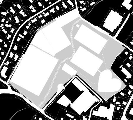 Stadionanlegg med idrettsrelatert næring integrert i stadion, og barnehage. Figur 29: Arealbruk i alternativ 1. Figur 30: Arealbruk i alternativ 2.
