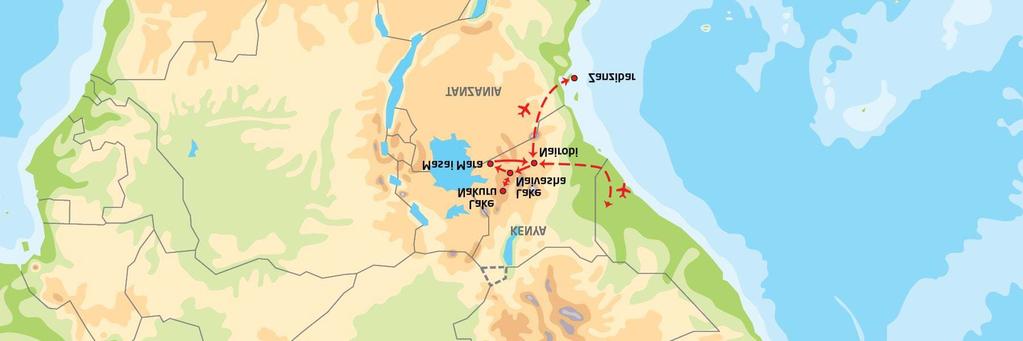 Dagsprogram Dag 1: Norge - Nairobi Dere flyr fra Oslo på ettermiddagen, med én mellomlanding, før dere tidlig neste morgen ankommer den internasjonale flyplassen i Nairobi.