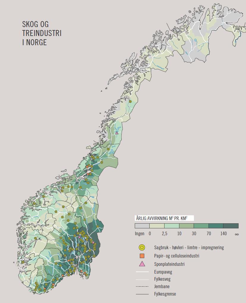 Forest and Forest industry in Norway Rogaland, Hordaland, Sogn og Fjordane and Møre og Romsdal