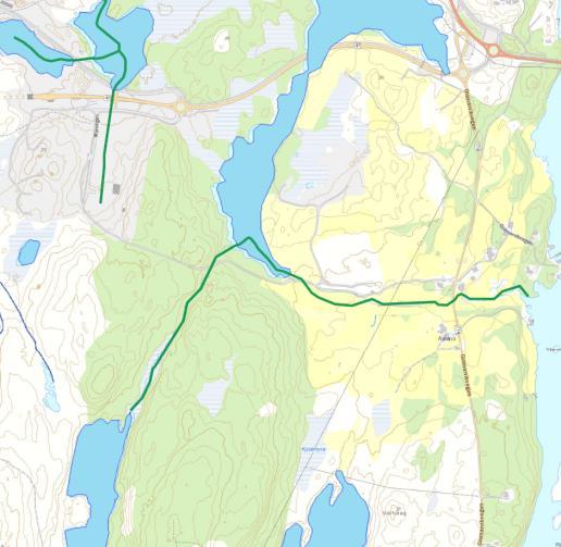 16 KONSEKVENSUTREDNING GISMARVIK Figur 13. Vadvatnet er resipient for planområdet og er en del av bekkefeltvannforekomsten Førlandsfjorden 039-33-R. Planområdet drenerer til Vadvatnet.