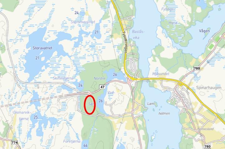 KONSEKVENSUTREDNING GISMARVIK 9 3 Områdebeskrivelse Planområdet ligger i Tysvær kommune omlag 15 km sør for Aksdal og inntil FV47 rett øst for tunellpåhugget for FV 47 mot Fosen (Figur 4).