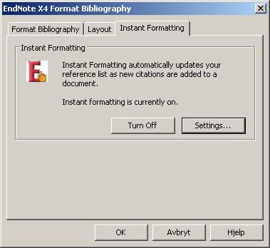 Uformaterte henvisninger. Slå flere Word filer sammen til et dokument Når «Instant formatting» er på vil henvisningene automatisk være formatterte og referanselisten oppdateres.