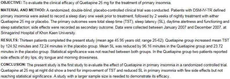 2 dropout (placebo) manglende effekt 1 dropout - svimmelhet Svært lav kvalitet studie (ufullstendige data, selektiv rapportering) Total søvntid (gj.sn.