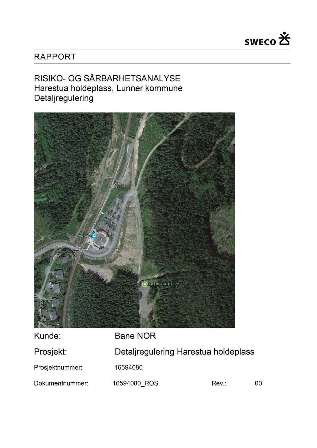 RAPPORT RI IKO - OG ÅRBARHETAALYE Harestua holdeplass, Lunner kommune Detaljregulering Kunde : Prosjekt : B