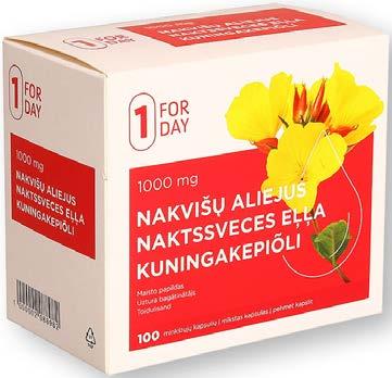 Išbandykite šį produktą ir Jūs! FORDAY NAKVIŠŲ ALIEJUS, 100 minkštųjų kapsulių 1000 mg nakvišų aliejaus vienoje kapsulėje. Šalto spaudimo!