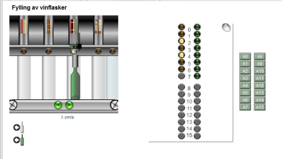 OPPGAVE 4 Poeng: 8 Tid: 60 minutter Lyse eller mørke flasker leveres til vintapperi. Utvalget bestemmes enten ved en tilfeldig generator eller ved å klikke med musen på en avknappene nederst.