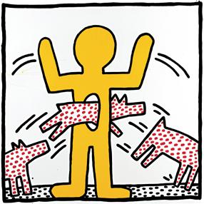 juni 2018 Utstillingen The Alphabet i Wien viser Keith Harings kunstnerskap, som er sterkt preget av den voldelige samtiden hans, der babyen representerer det eneste, skinnende håpet.