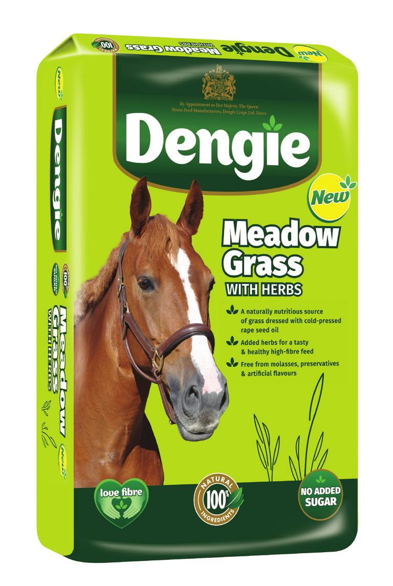 DENGIE MEADOW GRASS Kvalitetsgress fra Lincolnshire, kunsttørket og coatet med kaldpresset rapsolje fra Aberdeenshire. Tilsatt en unik urteblanding med lakrisrot, fenikkel, mint, kamille og anis.