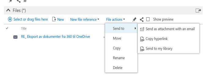 Nytt: Integrasjon med OneDrive Send to OneDrive 1 Send filer til OneDrive Offline tilgang til filer på