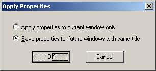 Properties מופיע חלון בו הלשונית Options אקטיבית.