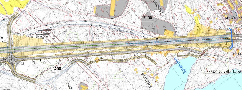 Figur 2 Plantegning av nåværende regulert situasjon før endring.