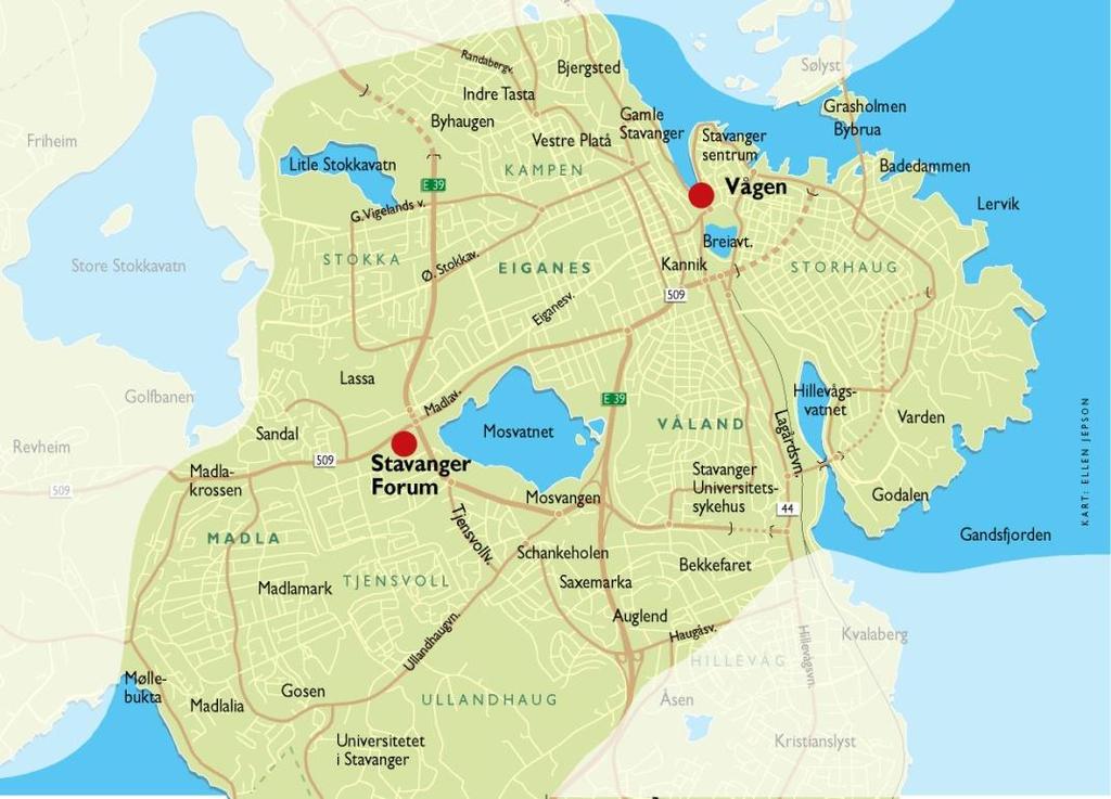 1. INNLEDNING Utleie objekter inkluderer boliger med 1-5 soverom, innenfor ett område på 0-3 km fra enten messeområdet på Tjensvoll eller byens sentrum (Vågen).