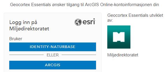 2. Funksjonalitet i NiN-web 2.1 Adresse, innlogging 2.1.1 Innlogging med din bruker Du finner lenke til NiN-web via landingssiden https://ninkartlegging.miljodirektoratet.no.