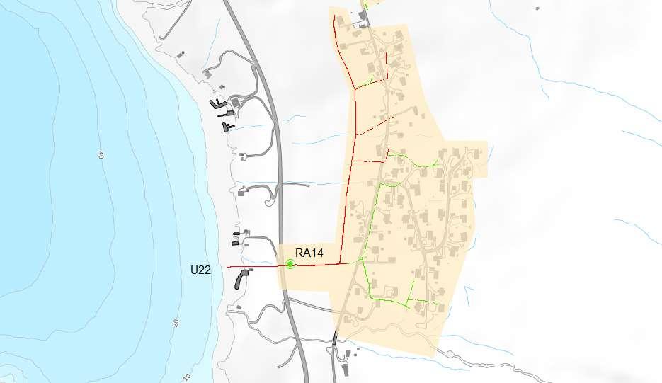 HOVUDPLAN AVLØP 2019-2029, UTKAST 57 6.15. Indre Haddal Figur 26 Reinsedistrikt Indre Haddal.