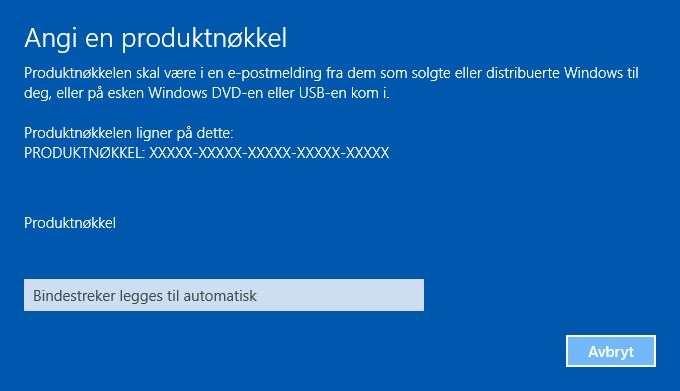 Aktivere Office På din maskin er Office allerede installert. Når du starter et Office-produkt første gang, vil du bli bedt om å skrive inn produktnøkkelen.