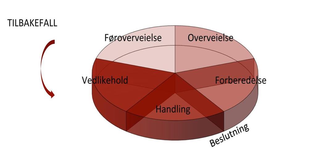 Faser i endringsprosesser Prochatskla og De Clemente Føroverveier: Ser ikke at det er nødvendig med endring, ikke problem Overveier: Ser det gode og det mindre gode ved status quo, lurer på om