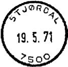 12a Type: I22N Utsendt?? Registrert brukt fra 19.4.72 KAJ til 5.6.72 KAJ Stempel nr. 12b Type: I22N Utsendt?