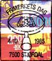 98 IWR FRIMERKETS DAG STJØRDAL Reg. brukt 9.10.1987 TBK Stempel nr.