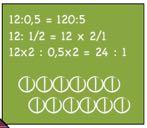 Hva skjer når vi deler noe i halvparter? Blir det flere eller færre deler? Hvordan er det mulig at 12:2 er det sammen som 12:0,5?