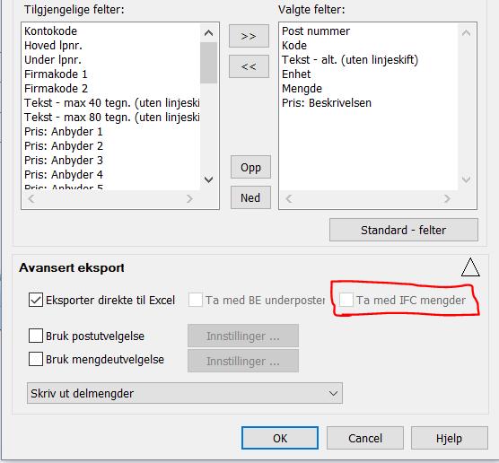 kilde, men vi kan velge å bruke IfcQuantity som mengdekilde. Dette er i utgangspunktet kun for NS beskrivelser og ikke Prosess hvor vi kun har ISY Mengde.