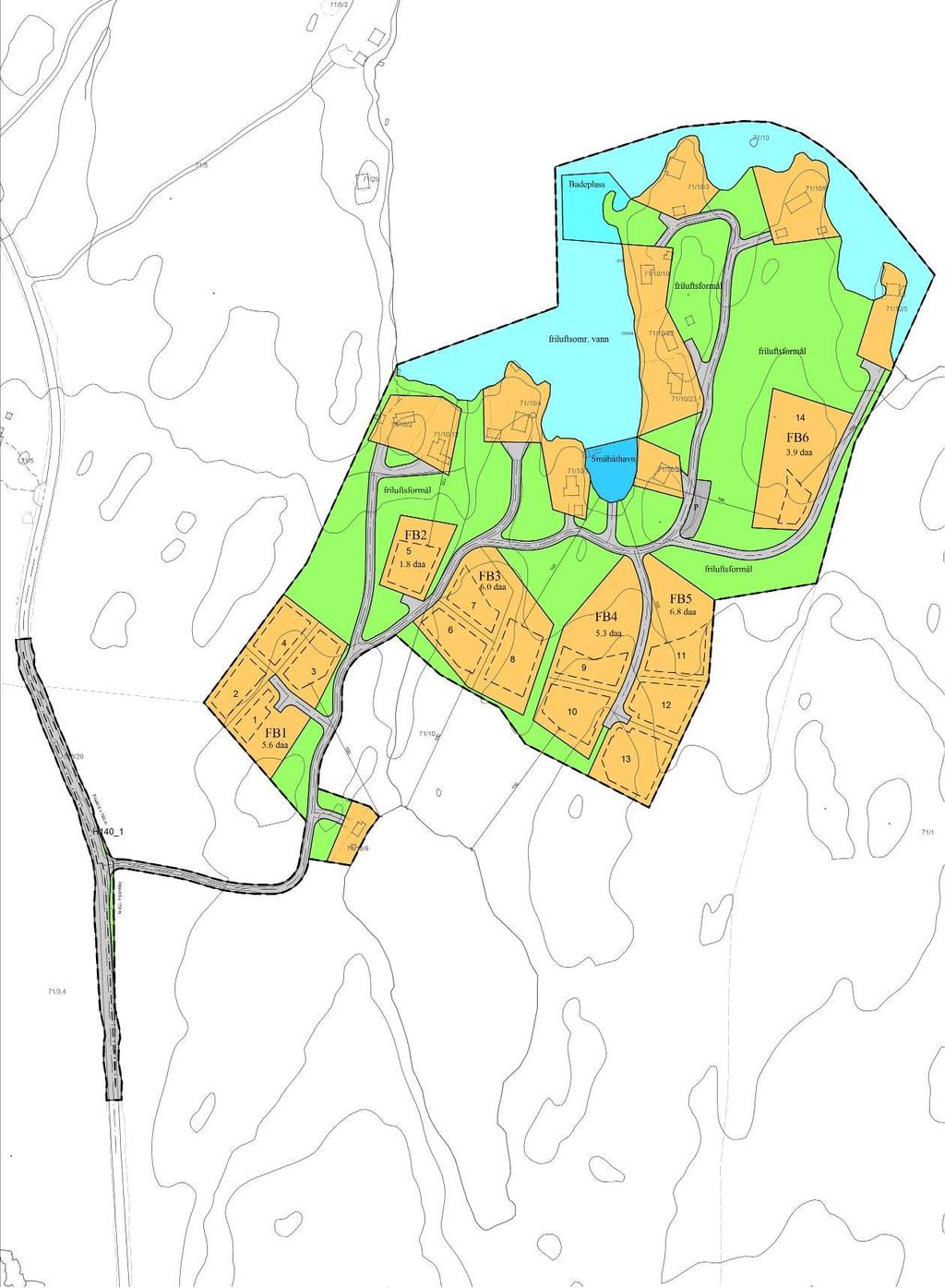 4 Plansituasjon Området er i kommuneplanens arealdel avsatt til LNF-sone.