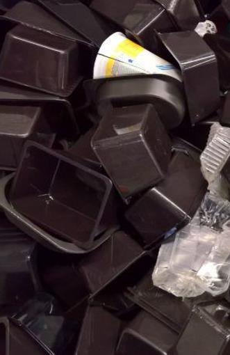Sorting tests on black pots Before: PP with carbon black 15,6 % 4,4 % 80,0 % PP HDPE PET