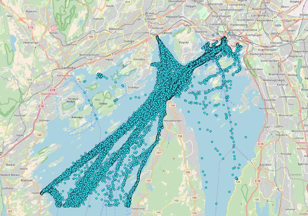 6.1.2 Lokalbåter i rutetrafikk Nøkkeltall for segmentet: Tabell 6-6: Oversikt over lokalbåtene i rutetrafikk i Oslo havn og nøkkeltall for segmentet basert på operasjon i 2017.