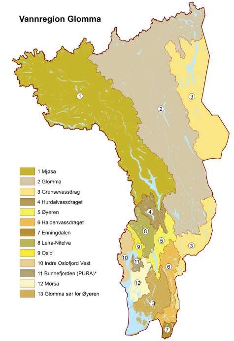 Regionale planer for vannforvaltning i vannregion.