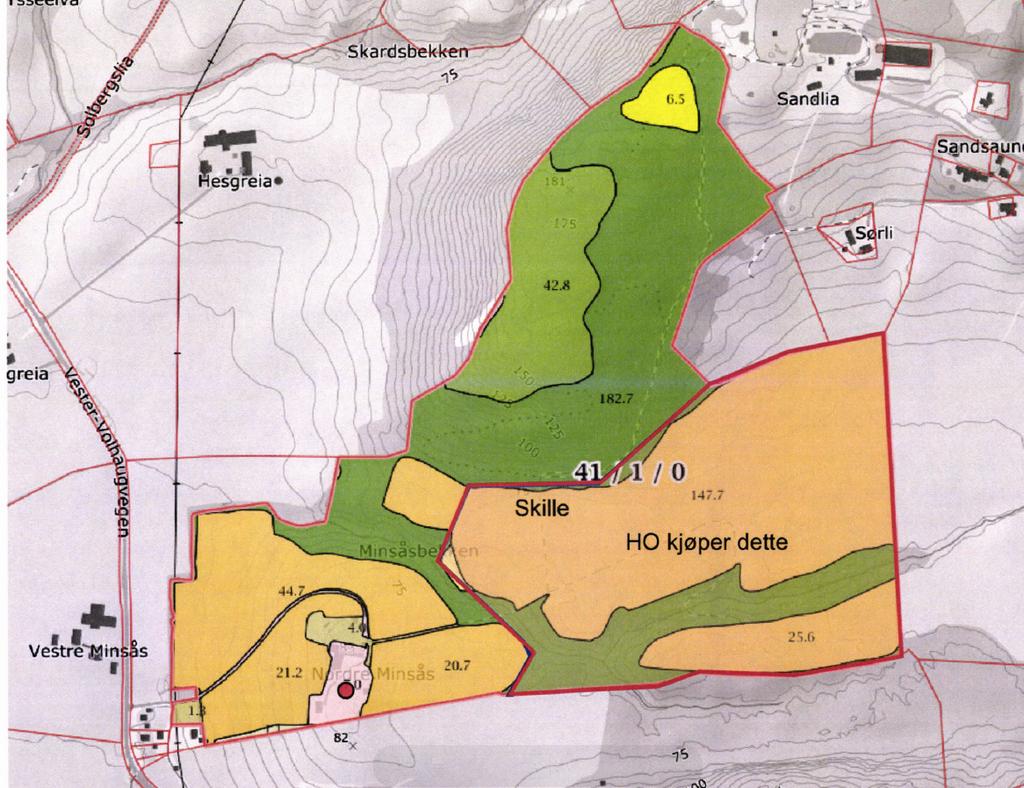 Verdal kommune - Landbruk, miljø og arealforvaltning Side 2 av 5 Fig. 1 Detaljkart Kilde: Fra Søknad Fig.