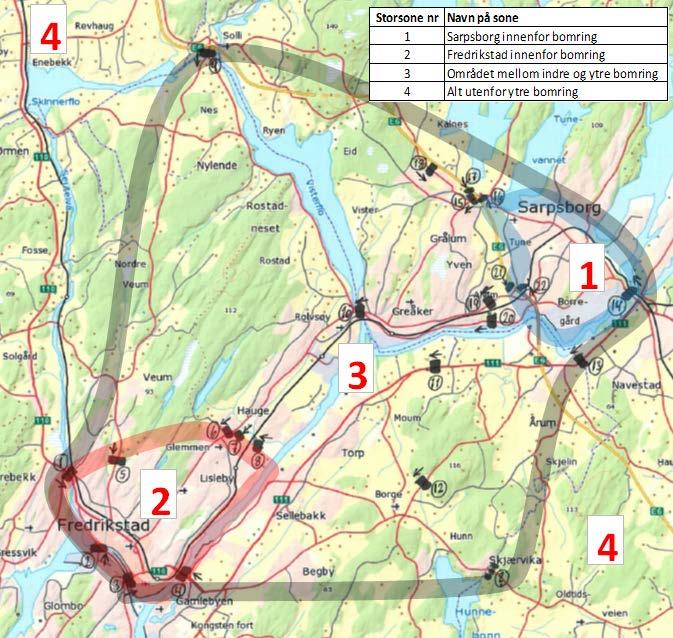 41 (79) Trafikkmodellen er etablert for en 2010-situasjon, dvs at den beregner trafikktall på 2010-nivå. Ved framskriving av tallene er det benyttet en trafikkprognose som omtalt i kapittel 7.1.