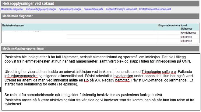 Kommune Sykehus Helseopplysning (før utskrivelse)