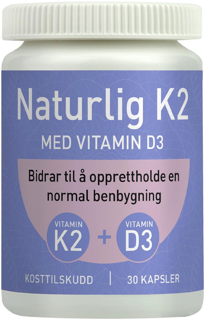 Aries Naturlig K2 MED VITAMIN D3 Bidrar til å opprettholde en normal benbygning Aries Naturlig K2 kan bidra til å opprettholde en normal benbygning og tenner.