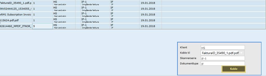 Koble sammen sider til ett dokument Hvis skanneren din lager en side per tiff fil, kan du koble dem sammen i Dokumentimport hvis du har en faktura som består av flere sider.