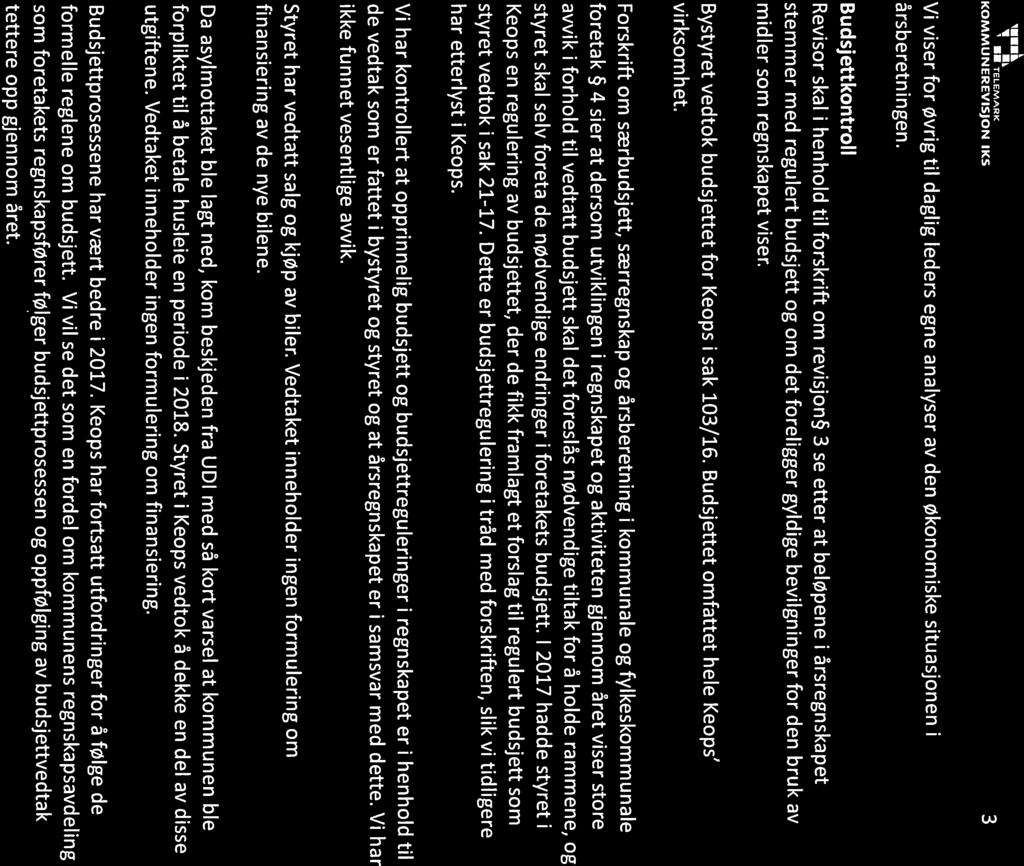 17/18 Keops kurs- og arbeidssenter KF - Regnskap og Årsmelding for 2017-18/04052-1 Keops kurs- og arbeidssenter KF - Regnskap og Årsmelding for 2017 : Rapport til kontrollutvalget Keops 2017.