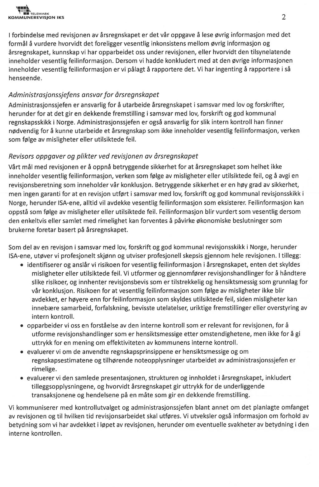 18/18 Årsregnskap og årsmelding 2017 for Porsgrunn kommune - Uttalelse fra kontrollutvalget - 18/04062-1 Årsregnskap og