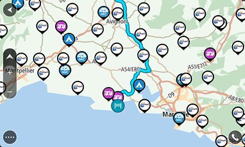 Viktig: Fotobokstjenesten er ikke tilgjengelig i alle land. I Frankrike leverer for eksempel TomTom en faresonetjeneste, mens i Sveits er ikke fotobokstjenester tillatt i det hele tatt.