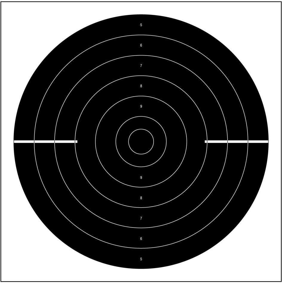 .mm.mm... m silhuettpistolskive (for m Silhuettpistoløvelsen og hurtigdelen av m Grovpistol- og m Pistol-øvelsene): 0 sone 00 mm (±0, mm) sone 0 mm (±,0 mm) 9 sone 0 mm (±0, mm) sone 0 mm (±,0 mm)