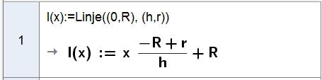 A(0, R ) O B ( h, r ) r Figur 1 Figur 2 ) Vis t linjen gjennom A og B hr likningen r R y x R h b) Bruk CAS til å vise t volumet V v den rett vkortede kjeglen er h V R Rr r 3 2 2 ( )