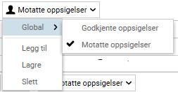 Du får da opp en oversikt over oppsigelser som ikke er kommet inn og ikke er godkjent: For å godkjenne oppsigelsen på det aktuelle barnet trykk på V i kolonnen Godkjenne.